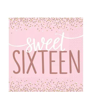 Sweet 16 Pink Lunch Napkins | 16ct