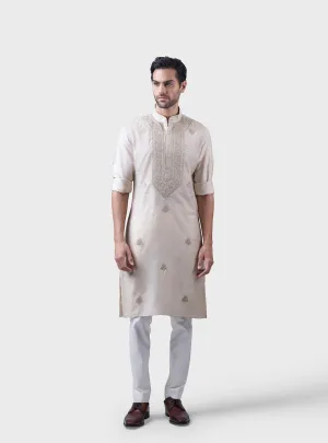 THE INTERPERSED BUTTI YOKE KURTA