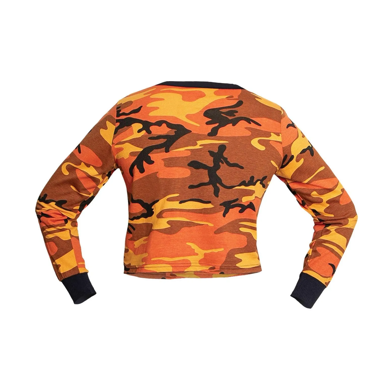 Women's Camo Long Sleeve Crop Top