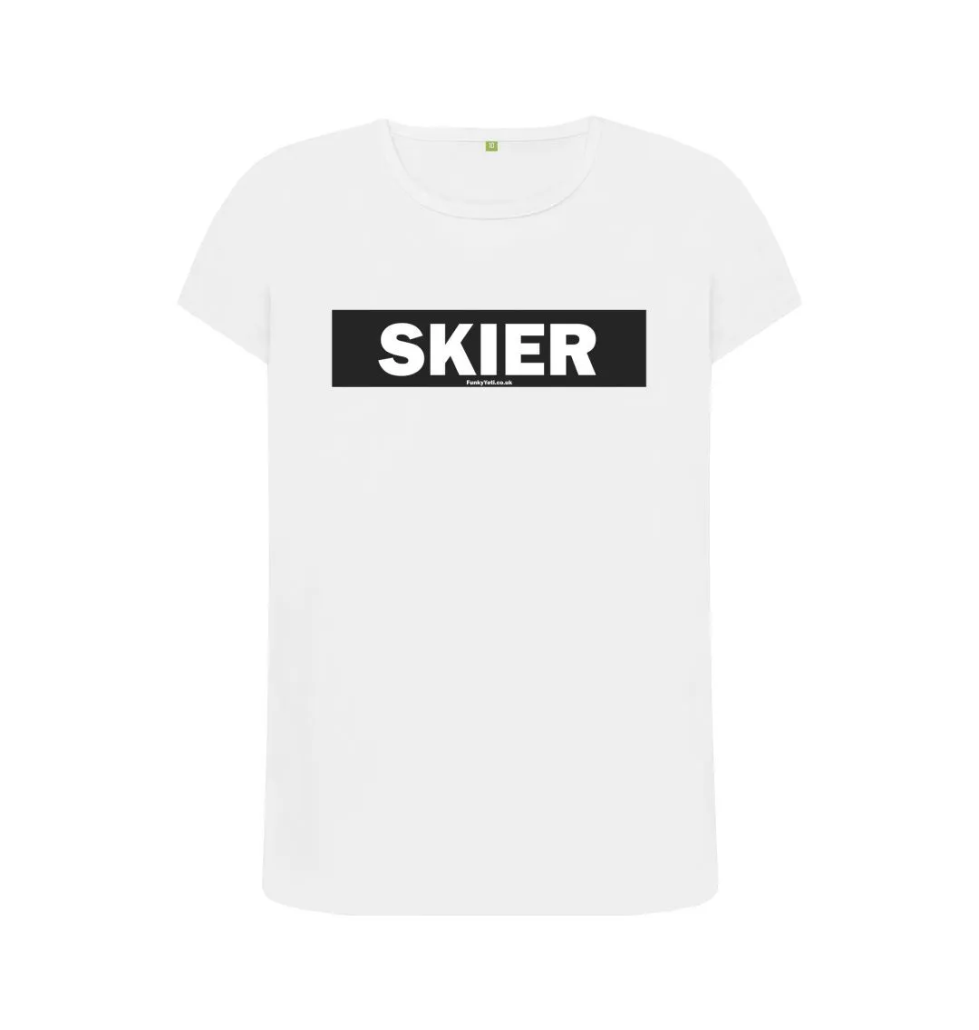 Women's Skier Censor Bar Organic Tee