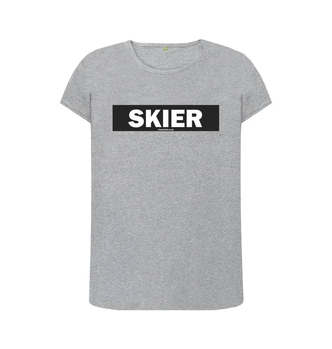 Women's Skier Censor Bar Organic Tee